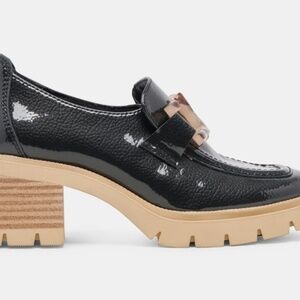 DOLCE VITA HAROLD HEEL LOAFERS MIDNIGHT SIZE 6